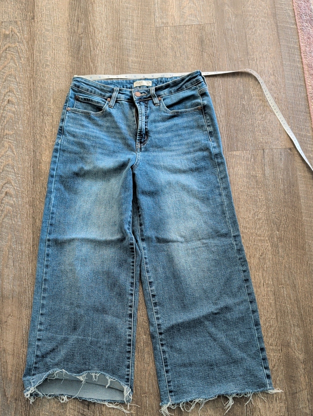 OAT NY Wide-Leg Ankle Blue Jeans
